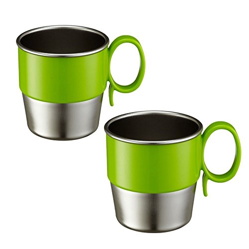Innobaby Din Din SMART Stainless Steel Cup 9oz (Green (2 Pack))