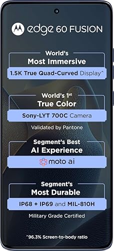Image of Motorola Edge 60 Fusion 5G (Pantone Slipstream, 12GB RAM, 256GB Storage)