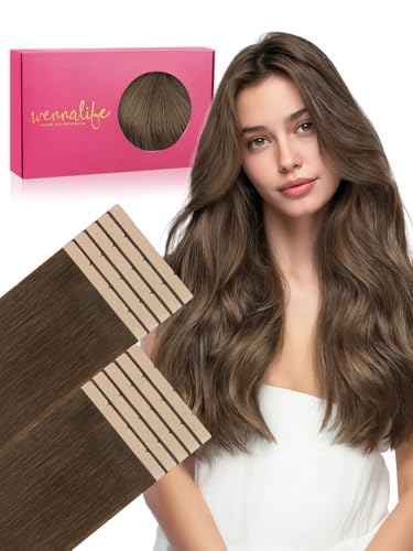 WENNALIFE 3.15 inch Wide Tape in Hair Extensions Human Hair, Tape in Weft
