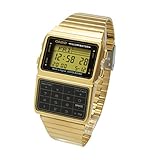 メール便でお届け・DATA BANK データバンク CASIO カシオ DBC-611G-1 （DBC-611G-1JFの逆輸入モデル）腕時計 電話帳 計算機 電卓 ゴールド 金色 メタルバンド ステンレス [並行輸入品]