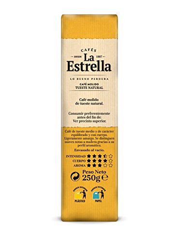 LA ESTRELLA Café Tostado Molido Natural 250g - 4 Paquetes - Imagen 6