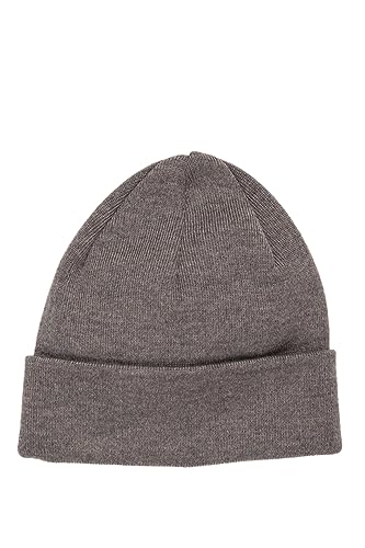 Bonnet en tricot fin Föhr 306 anthracite en laine mérinos M/L