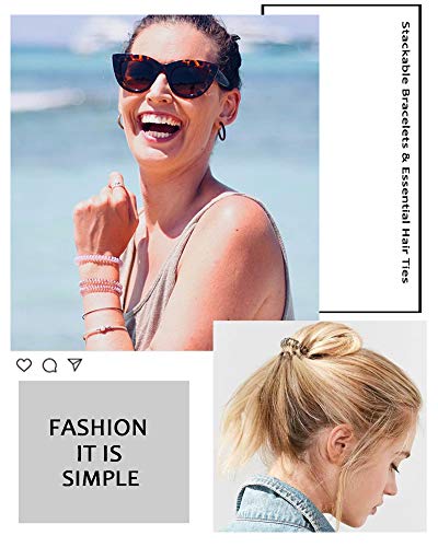 image for FAXHION Spiral Hair Ties No Crease Coil Hair Coils Mixed Ponytail Hold