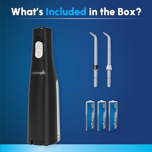 Image of Waterpik Cordless Express Water Flosser, Battery Operated & Portable for Travel & Home, ADA Accepted, Waterproof for Shower Use, Black WF-02, Packaging May Vary