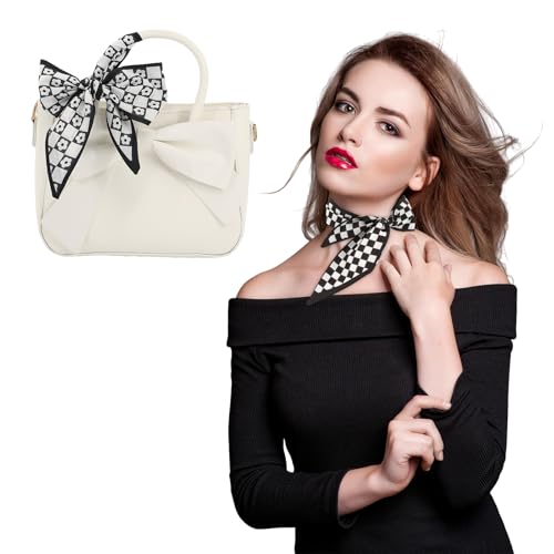 4 Pcs Purse Scarf For Handbags, Multifunctional Bag Scarf For Handbags, Classic And Fashionable, Can Be Given As Gifts To Family And Friends, 34 * 2.75 * 0.39 inches (Black)3