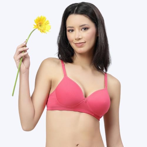 Image of Floret Women's Convertible-Straps T-Shirt Bra Lightly Padded & Non-Wired Medium Coverage Bra