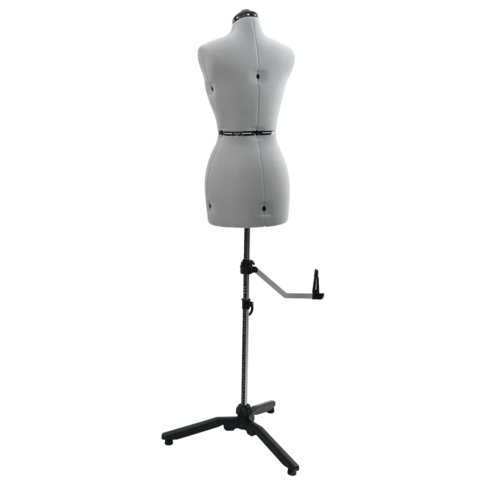 Maniquí de costura para mujer ajustable, busto de costura talla S, torso de terciopelo con soporte, altura ajustable 95-160 cm, alfiletero para diseño de moda