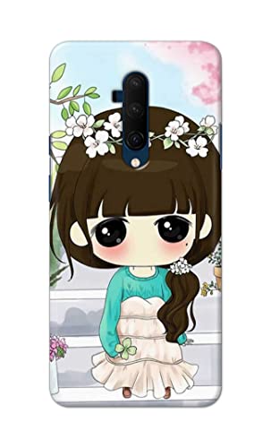 Image of PRINTFIDAA Cartoon Girl Printed Designer Hard Back Case Cover for OnePlus 7T Pro /OnePlus 7 Pro -(SF) MVN1009