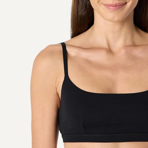 Amazon Essentials Women's Cotton Jersey Pull on Scoop Bralette, Pack of 24