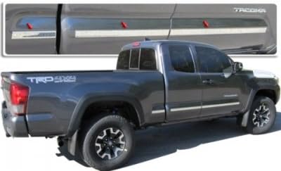 QAA is Compatible with 2016-2020 Toyota Tacoma 6 Piece Stainless Body Molding Insert Trim Kit, 1.5" Width MI16172
