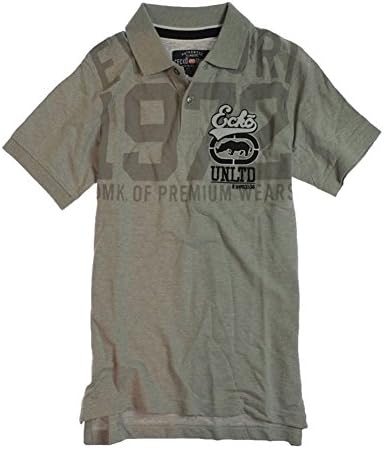 Ecko Unltd. Mens 1972 Premium Wears Polo Shirt, Grey, X-Small at 