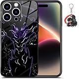 Solo Leveling Phone Case Igris Multi-Model Compatible with iPhone 16/15/14/13/12/11/X Sung Jinwoo Tempered Glass Phone Cover (for iPhone 13 Mini,E05)