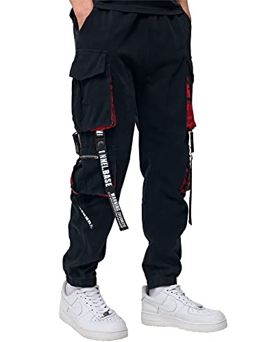 Niepce Inc Japanese Streetwear Cargo Pants for Men with Niepce Inc Japanese Streetwear Cargo Pants for Men with