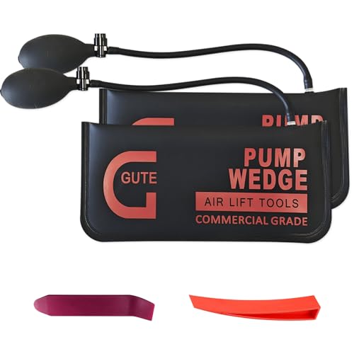 Gute Air Wedge Bag, Professional Air Wedge Pump Leveling Kit & Alignment Tool, Commercial Grade Inflatable Air Pump Kit (2 Pack)