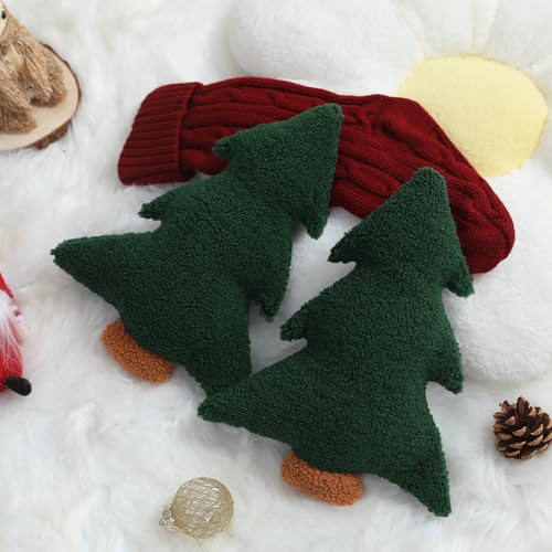 Image of Allorry Christmas Pillows,Christmas Tree Pillow Cute Xmas Tree Shaped Plush Pillow Stuffed Christmas Decor for Party Home Sofa Cushion Bed Decorations(12.2 Inch) WL-006A