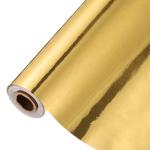 QUARKZMAN Papel De Contacto Oro Cepillado 15.7' X 394' Autoadhesivo Estilo Metal Cepillado Papel Pintado Impermeable Pelar Y Pegar Para Encimeras De Cocina Muebles Baño DIY