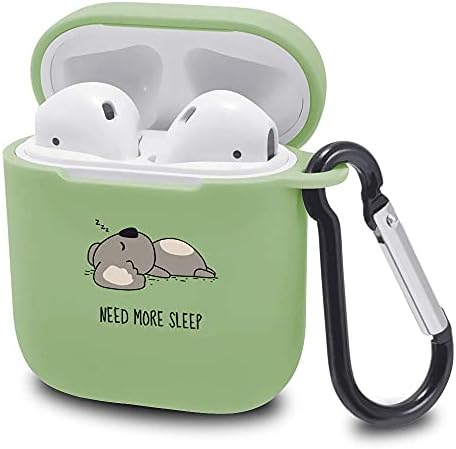 LuGeKe Cute Koala Green Case Cover for Airpods Pro with Keychain, Kawaii Lovely Koala Bear Soft Shockproof Animal Protective Airpods Pro Cases Cool Charging Case with Design for Boys Girls Friend