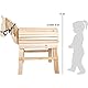 small foot Holzpferd für Kinder ab 3 Jahren, Reitpferd mit Aufstiegshilfe und Halfter, für den Außenbereich,11664, Beige