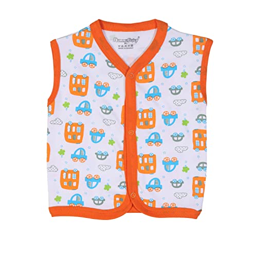 Image of NammaBaby Unisex Kid Cotton Regular Fit T-Shirt Hosiery Clothing Jhabla /Vest Front Open T- Shirt with Snap Buttons
