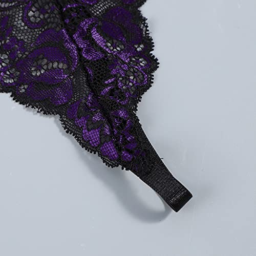 Briskorry Sexy lingerie set dames bloemenborduurwerk lingerie backless lingerie kant beha en string uithollen sexy… - Afbeelding 7