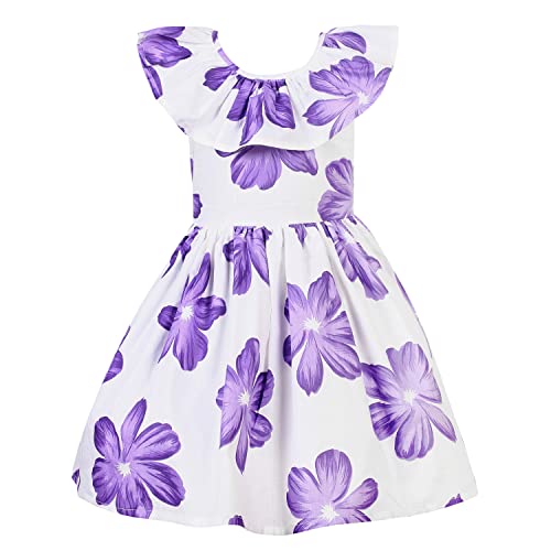 Image of Alina Enterprises Cotton Floral Digital Printed Girl's Frock for Summer