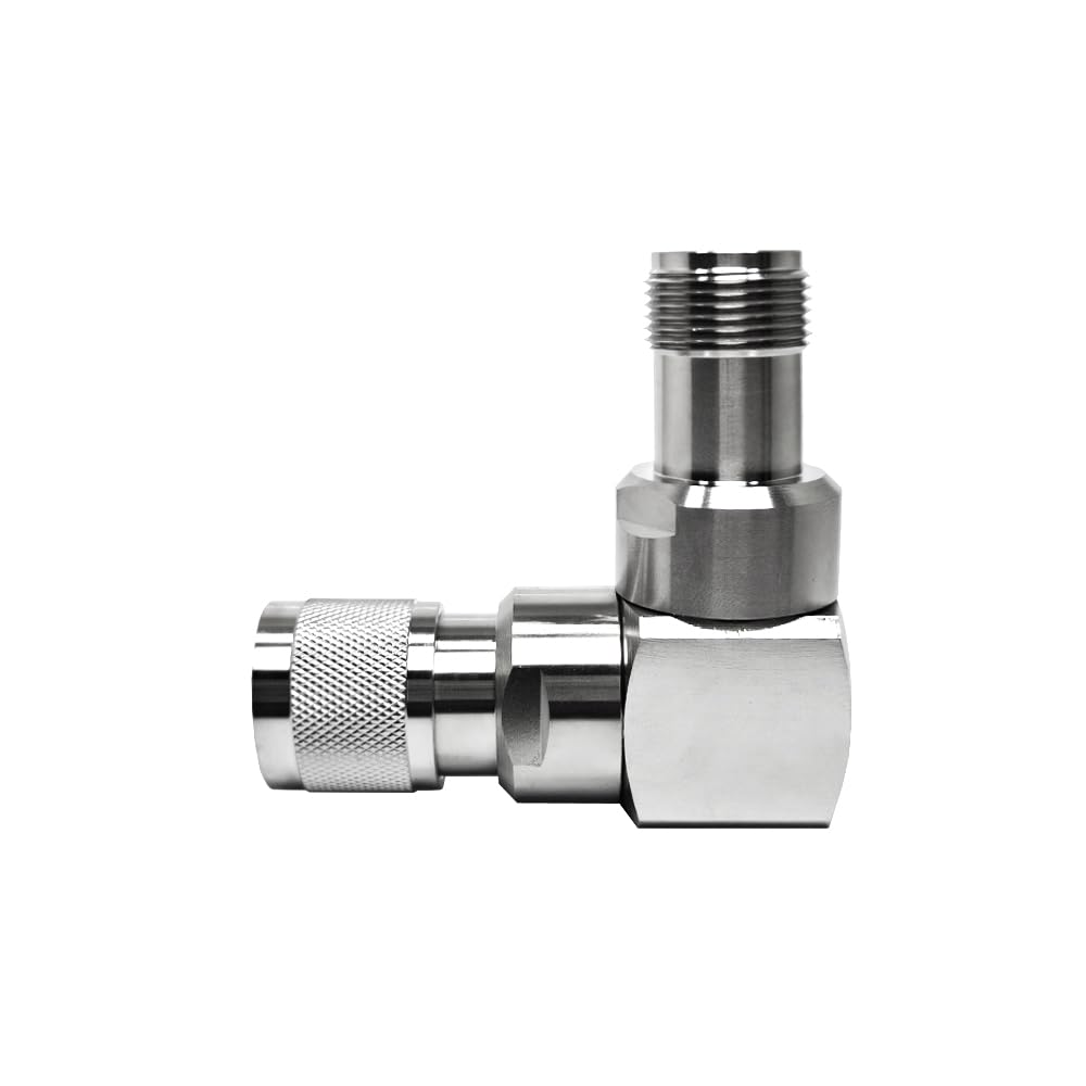 Adaptateur coaxial haute tension HN – Connecteur HN mâle à angle droit vers femelle HN – 50 Ohm, DC-6 GHz, 1 pièce