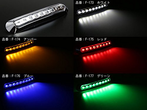 クーディー　9連ランプ Amazon.co.jp: 12V 24V 高輝度 LED 9連 内蔵 小型 汎用 アンバー発光