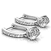 LILOVE Hoop Loop Earrings 925 Sterling Silver with Element Crystal Sparking Jewellery for Mother/Women Girl/Partner & Wife #1