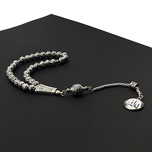 Antique Silver Plated Collection- (33 Beads) Worry Beads-Prayer Beads-Tesbih-Tasbih-Tasbeeh-Misbaha-Masbaha-Subha-Sebha-Sibha-Rosary