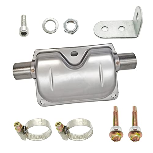 DPHXF 304 stainless steel high-end Exhaust Pipe Muffler Silencer, Diesel Heater, Propex Propane Heatersï¼ŒPipe Bend Design for Effective Sound Reduction.(24mm/0.94 inch)