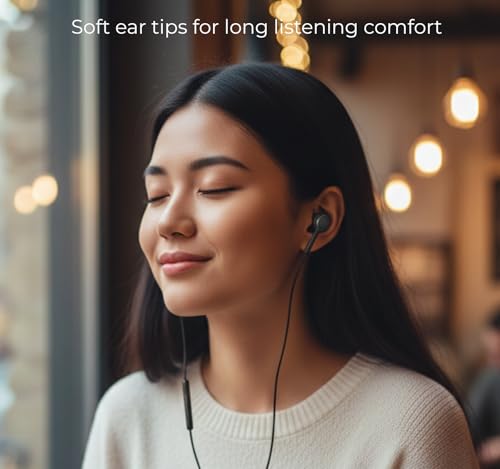 Image of Original EO-IC100 Type-C for Samsung Wired Earphone A55 A54 A53 Series Heavy Bass Boost, Noise-Cut Mic, Soft Ear Cushions, Rich Stereo Output (Black)