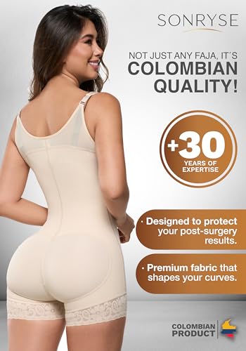 Sonryse 066BF Fajas Colombianas | Shapewear Bodysuit Tummy Control Body Shaper