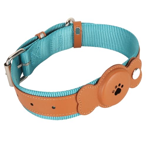 Collier pour chien robuste et réglable en cuir marron résistant à l'eau