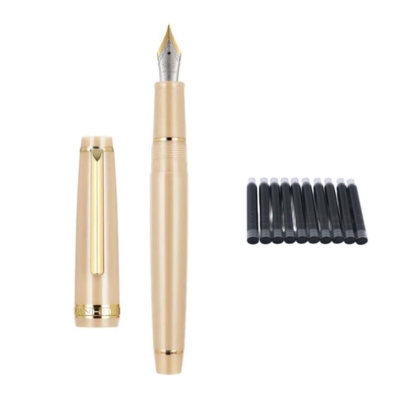 Stylo plume transparent thé au lait retrouvez le plaisir d'écrire à la main