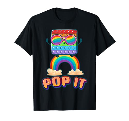 Pop it rainbow fidget toy for kids t-shirt
