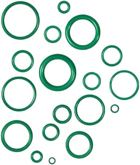 595pcs Air Conditioning O Ring Kit, 36 Size Seal Rubber O-Rings Assortment Set for Compressor Automotive A/C Plumbing Repair