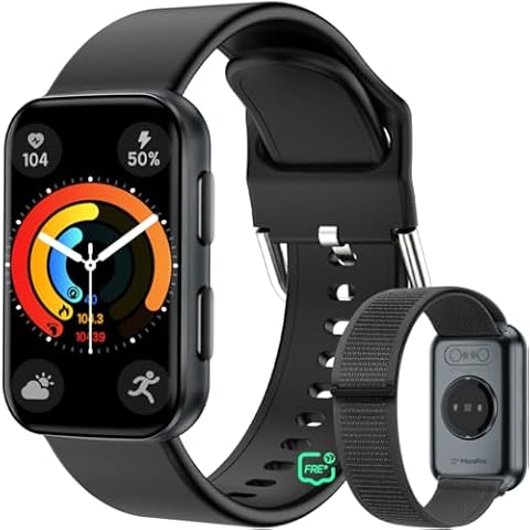 MorePro AIR2 Fitness Tracker, Smart Watch with 24/7 Heart Rate and Blood Pressure, Step Calorie Counter, Sleep Monitor, IP68 Waterproof Fitness Watch for Women Men Andriod iOS(Black) Cover