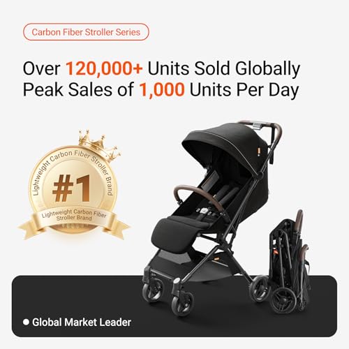 image for MAMAZING Ultra Air Lightweight Baby Travel Stroller with Carbon Fiber 