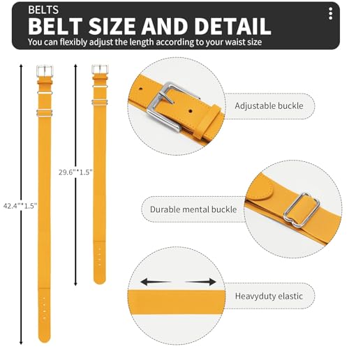 Image of QBK Toddler Baseball Socks & Belt Combo Set for Kids 2-16Y Tee Ball Socks