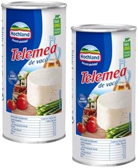 Hochland Telemea De Vaca 1000g | Cow Milk Cheese 1kg Tin | Tasty and Creamy Texture and Tangy Aftertaste | German Cheese (Cow Cheese Telemea Vaca 1kg, 2 Pack)