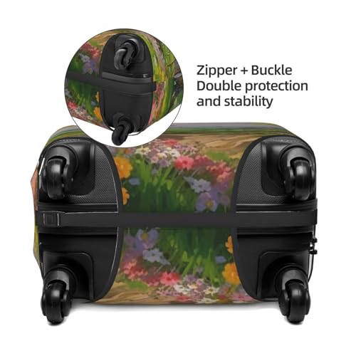 Elastic Travel Luggage Cover for Suitcase Tsa Approved Stretch Scratch-Resistant Suitcase Protector Cover Washable Spring Landscape Baggage Covers Fits 18-32 Inch Luggage Case3