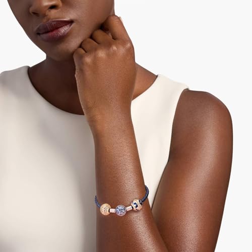 GONA Sterling Silver Charms Bracelet Set S925 Guardian Universal Blue Leather Butterfly Dance Tarnish-Resistant Jewelry 5A White Cubic Zirconia With Enamel In 14K Gold Plated for Women4