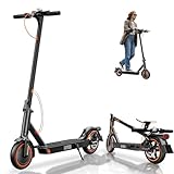 🛴 【Contrôle intelligent et sécurité APP】Verrouillage et déverrouillage à distance via l’APP exclusive, évitant efficacement le vol et vous permettant de surveiller l’état de votre trottinette electrique adulte à tout moment. Équipé de phares 1,1W très puissants et de feux arrière clignotants, rouler de nuit est plus sûr. Le guidon antidérapant et le système de freinage double (freins à disque et EBAS) assurent un freinage d’urgence dans un rayon de 1 mètre.