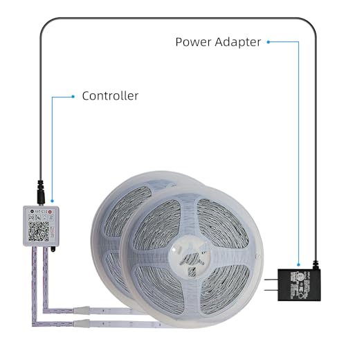 Hedynshine ST-TING-L69 100Ft Smart Led Strip Lights, Dimmable Color Changing By App And 40Key Controller Indoor Led Strip Lights, Sync To Music,Led Lights For Bedroom thumb #1