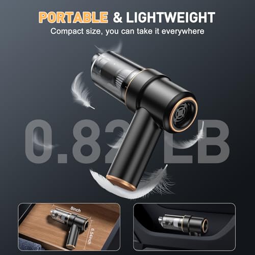 Image of KMM Handheld Car Vacuum Cleaner, 11000PA Vacuum Cleaner & Air Duster, 120W High Power Vacuum Portable Cordless, Hand Held Vacuum Rechargeable with Multi-Nozzles & LED Light for Home, Car, Office