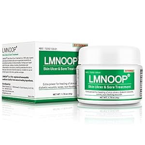 LMNOOP® Skin Ulcer Healing Ointment, for Foot & Leg Ulcers, Sores, Varicose Ulcers, Stasis Ulcers, Bedsores, Cuts, Burns, Skin Infections, Natural Ingredients Deep Wound Healing Ointment