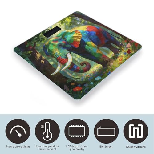 Báscula Digital de Baño con Pantalla LED Clara y Plataforma de Vidrio Templado miniatura 3