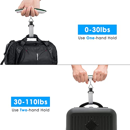 Digital Luggage Scale Vacation Travel Essentials Accessories Gifts for Traveler Portable Suitcase Handheld Weight Scale 110 lbs Hanging Baggage Travel Must Haves
