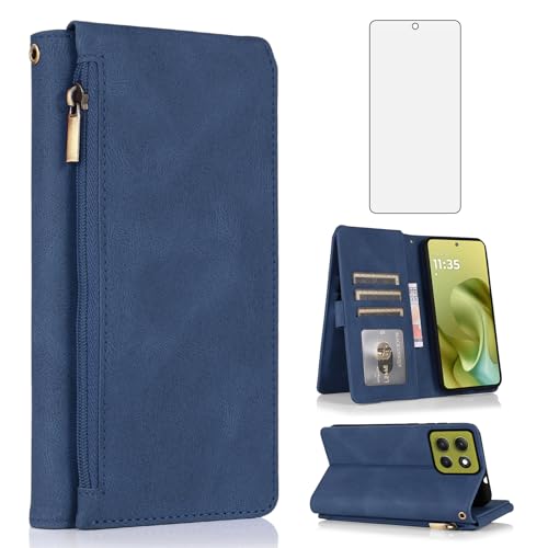 Étui portefeuille Motorola Moto G86 5G cuir rabat porte-cartes Asuwish