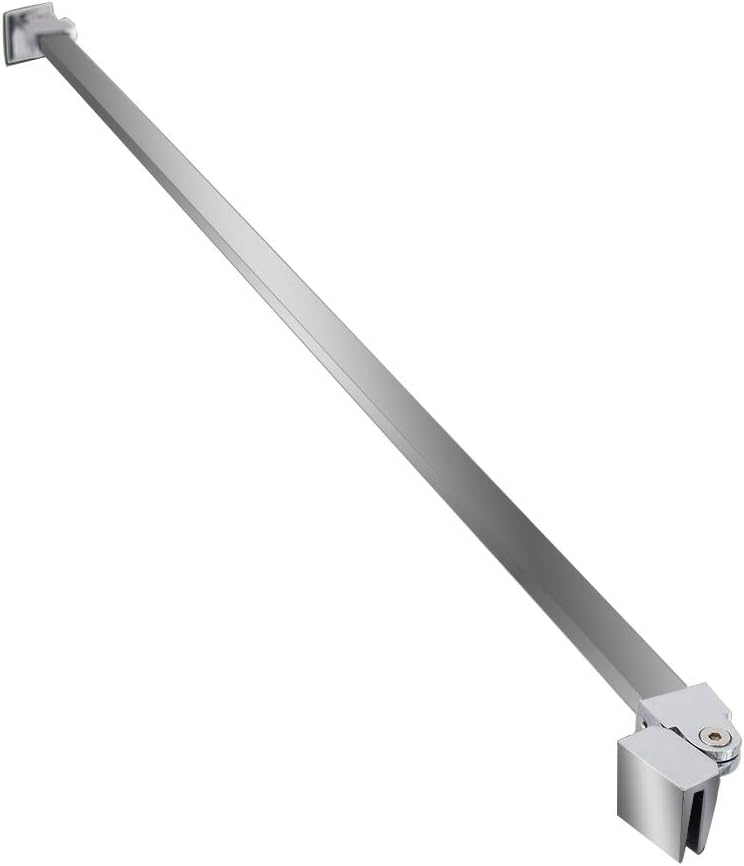 SUNNY SHOWER Frameless Shower Glass Door Support Bar 900 mm Length Wall-to-Glass Support for 5-10 mm Shower Screen Panel, Stainless Steel Angle-Adjustable Glass Shower Wall Support